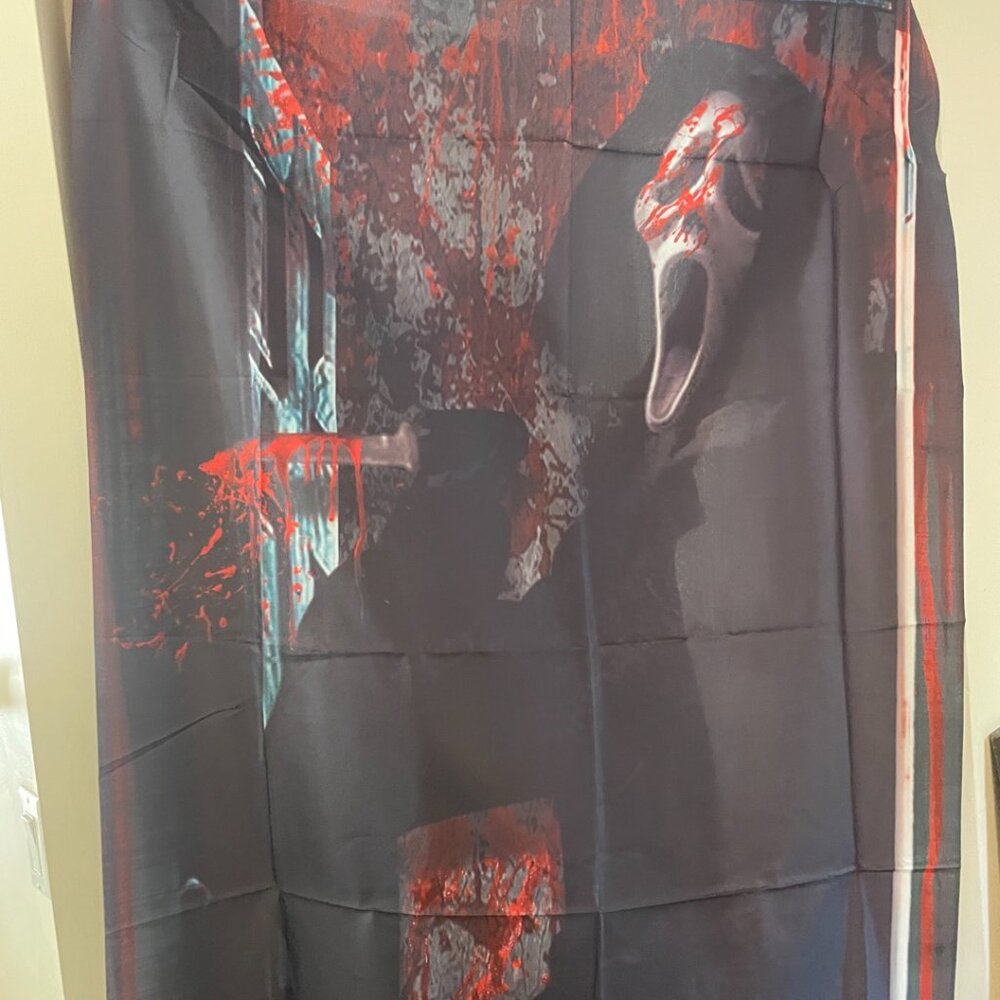 Halloween Door Cover Backdrop – Scary Wall Decoration. 3 x 7 feet